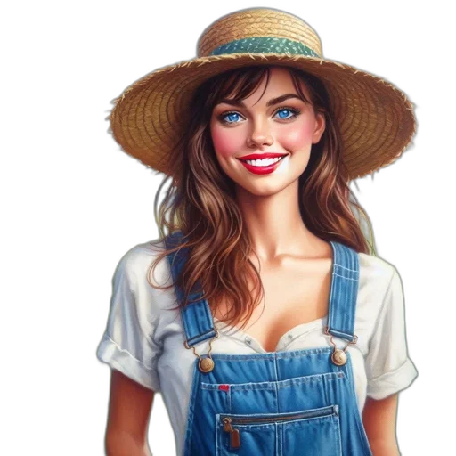 dress, face, hat, jewelry transparent PNG cut-out