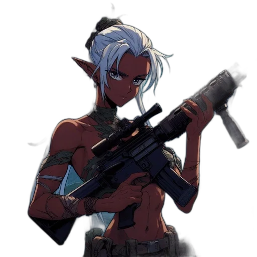weapon, staff, concept art, cyberpunk transparent PNG cut-out