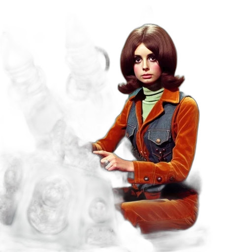 staff, weapon, face, jacket transparent PNG cut-out