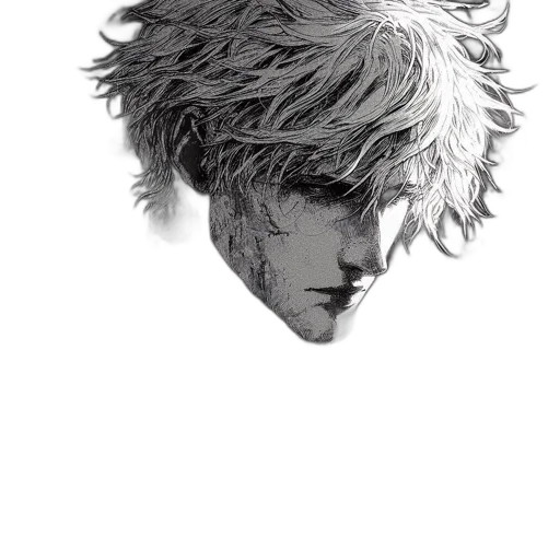 face, mask, hair, creature transparent PNG cut-out