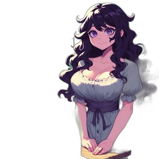 dress, staff, crown, flower transparent PNG cut-out