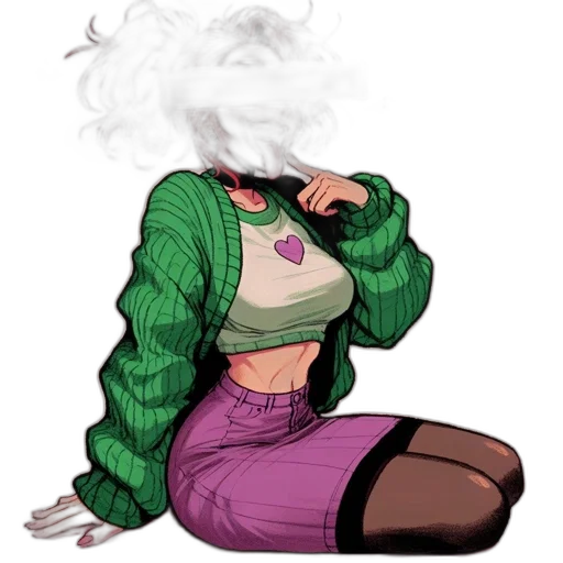 jacket, mask, hat, comic book art transparent PNG cut-out