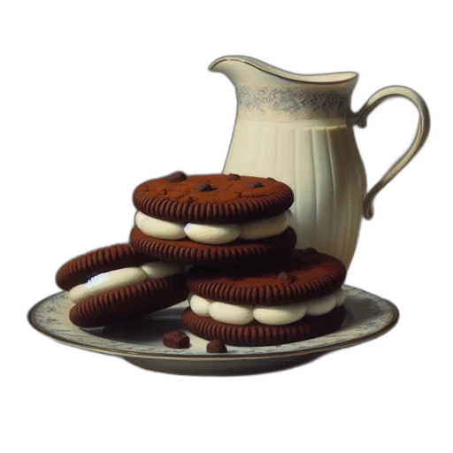 food, photorealistic, 3d render, oil painting transparent PNG cut-out