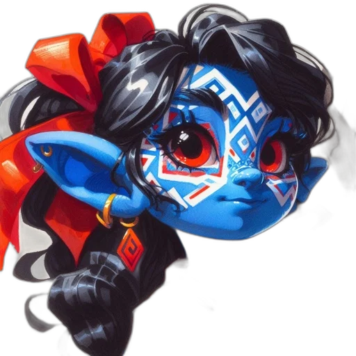 mask, face, staff, creature transparent PNG cut-out