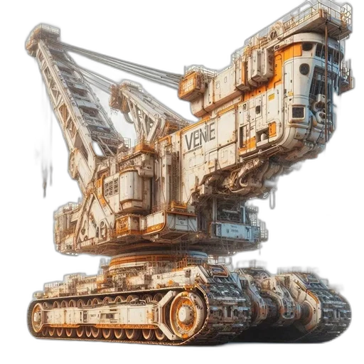 robot, weapon, concept art, 3d render transparent PNG cut-out