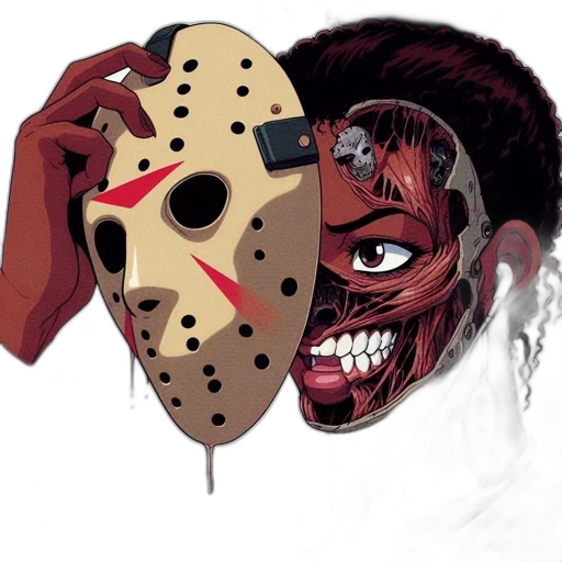 mask, face, concept art, comic book art transparent PNG cut-out