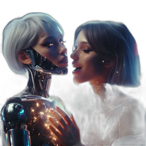 robot, concept art, cyberpunk, fantasy art transparent PNG cut-out
