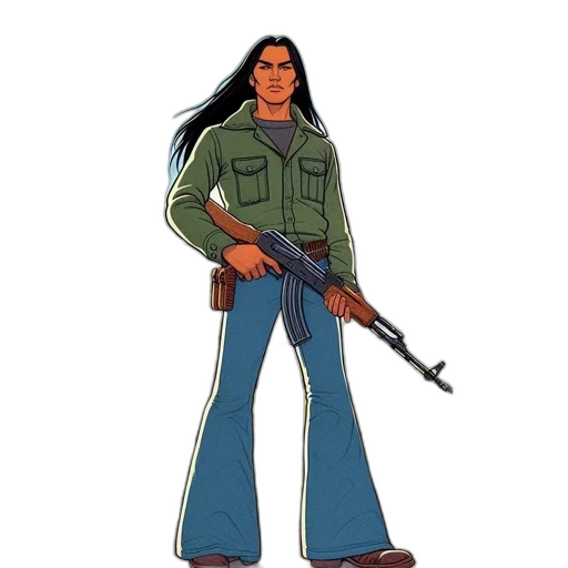 jacket, weapon, concept art, cartoon transparent PNG cut-out