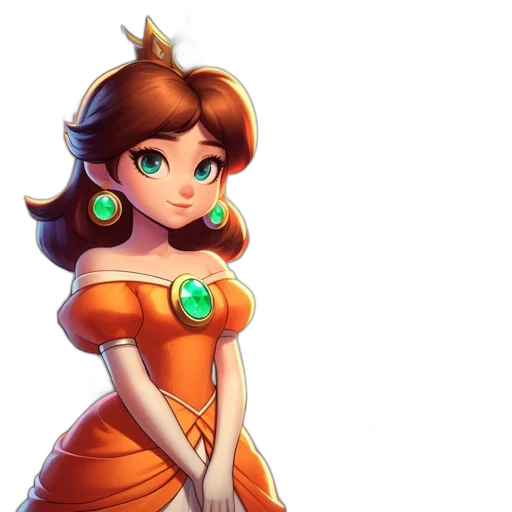 dress, crown, staff, concept art transparent PNG cut-out