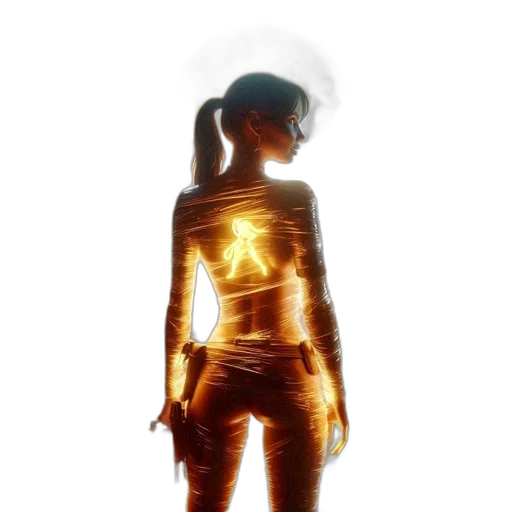 dress, robot, jacket, staff transparent PNG cut-out