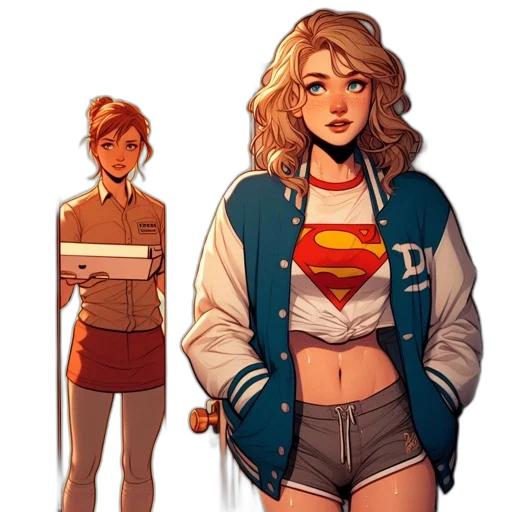 jacket, comic book art, concept art, cartoon transparent PNG cut-out