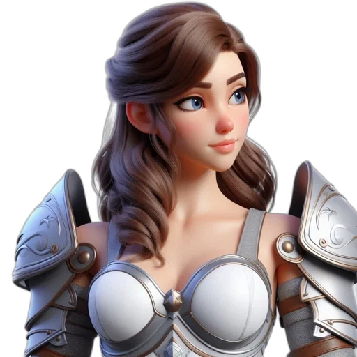 crown, face, fantasy art, 3d render transparent PNG cut-out