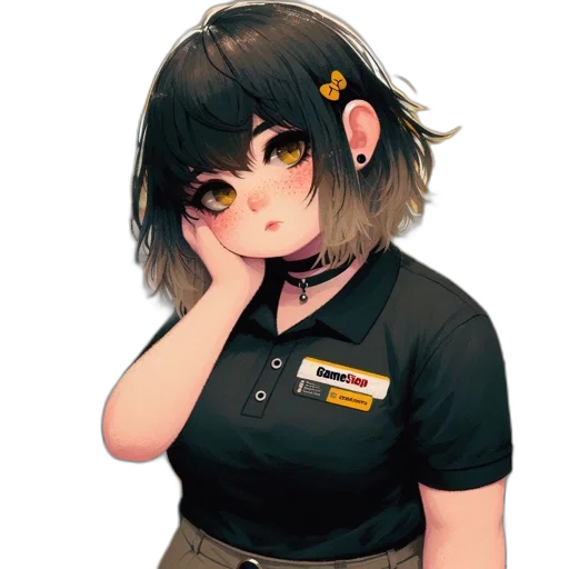 staff, face, jacket, hair transparent PNG cut-out