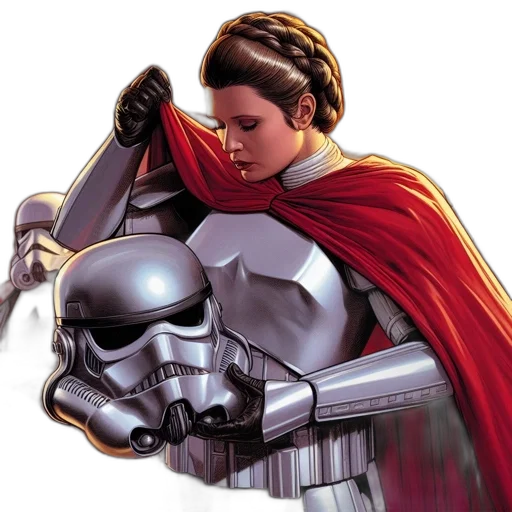 comic book art, concept art, woman, donning transparent PNG cut-out