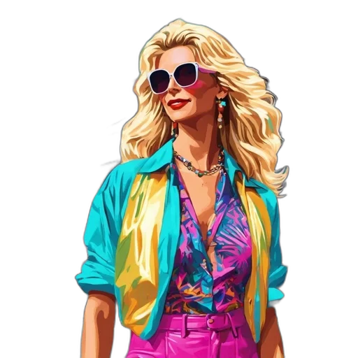 jacket, jewelry, dress, vaporwave transparent PNG cut-out