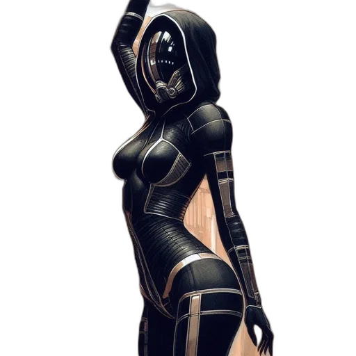 robot, dress, mask, concept art transparent PNG cut-out