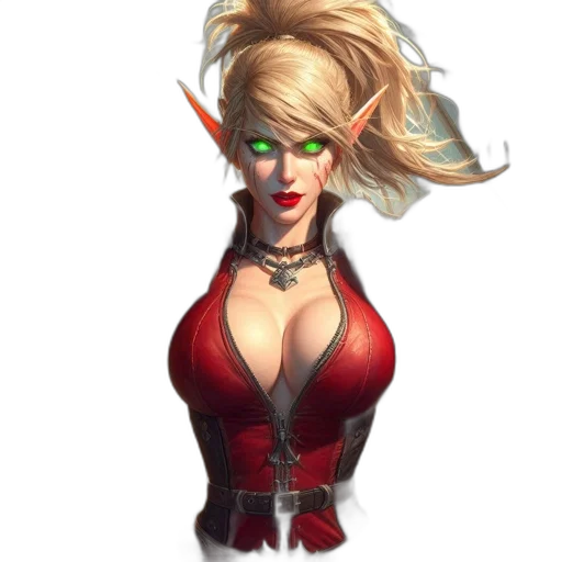 staff, dress, face, fantasy art transparent PNG cut-out