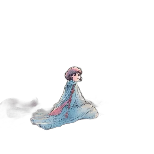 dress, creature, sword, staff transparent PNG cut-out