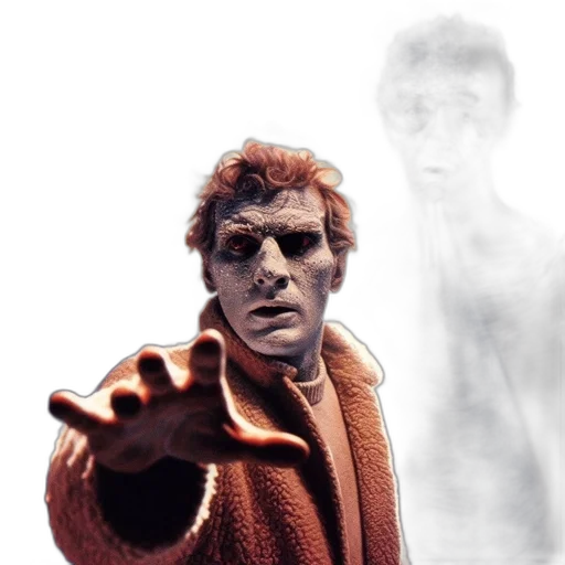 jacket, face, mask, staff transparent PNG cut-out