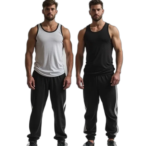 monochrome, two, men, sports transparent PNG cut-out