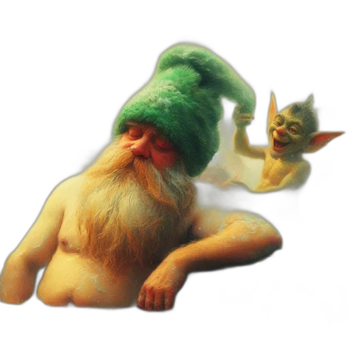 creature, hat, dragon, staff transparent PNG cut-out