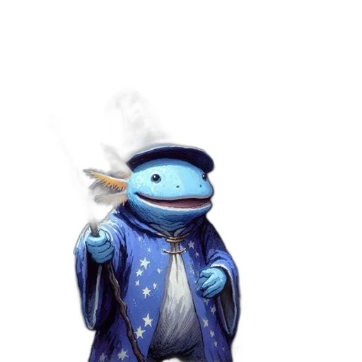 staff, dragon, robot, hat transparent PNG cut-out