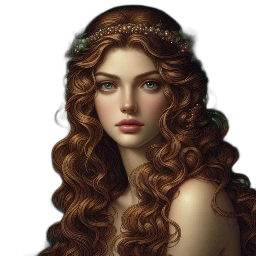 crown, hair, face, jewelry transparent PNG cut-out