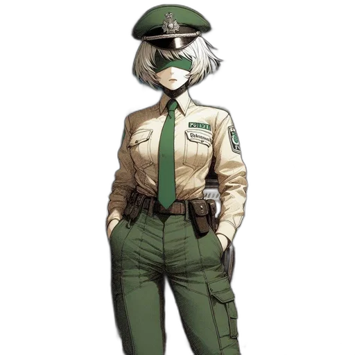 jacket, staff, mask, robot transparent PNG cut-out