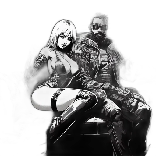 jacket, weapon, cyberpunk, concept art transparent PNG cut-out