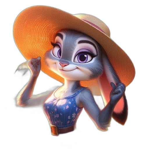hat, dress, animal, staff transparent PNG cut-out