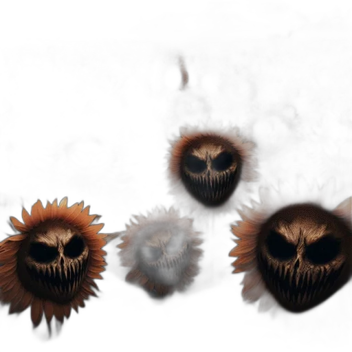 mask, hair, creature, face transparent PNG cut-out