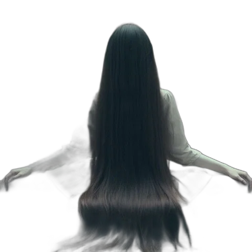 hair, creature, dress, staff transparent PNG cut-out