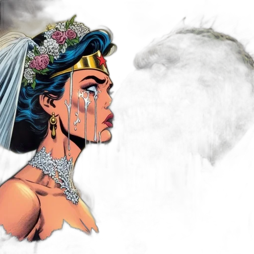 jewelry, crown, face, comic book art transparent PNG cut-out