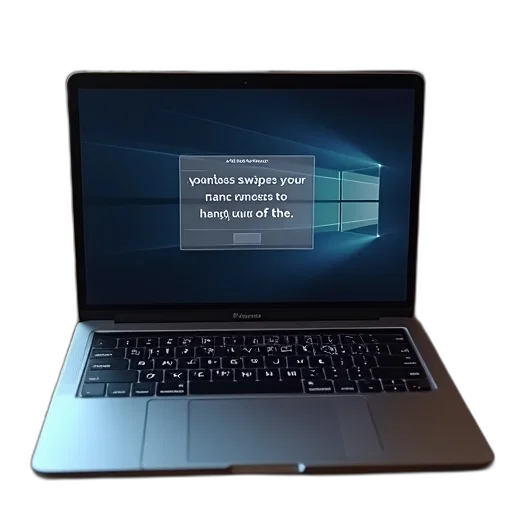 3d render, picture, laptop, message transparent PNG cut-out