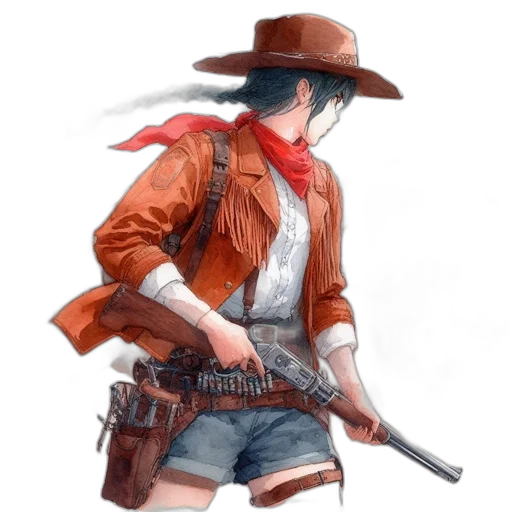 jacket, weapon, hat, staff transparent PNG cut-out