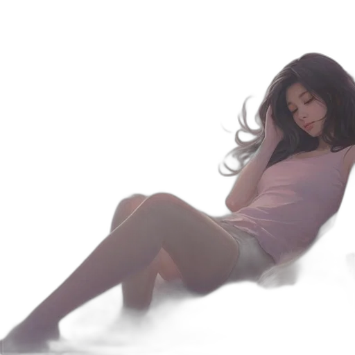 dress, hair, furniture, photorealistic transparent PNG cut-out