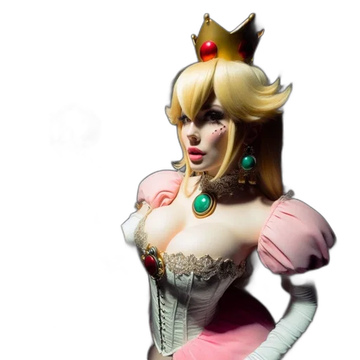 crown, dress, 3d render, concept art transparent PNG cut-out