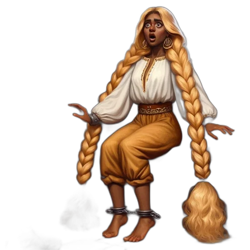hair, staff, concept art, fantasy art transparent PNG cut-out