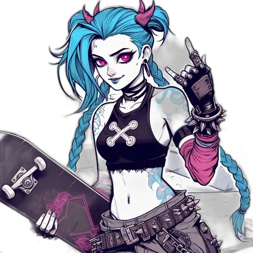 cyberpunk, cartoon, comic book art, concept art transparent PNG cut-out