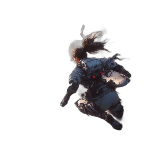 weapon, dragon, hair, sword transparent PNG cut-out