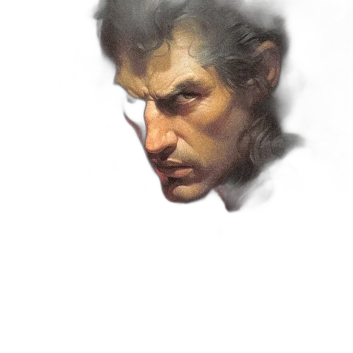 face, mask, staff, dragon transparent PNG cut-out