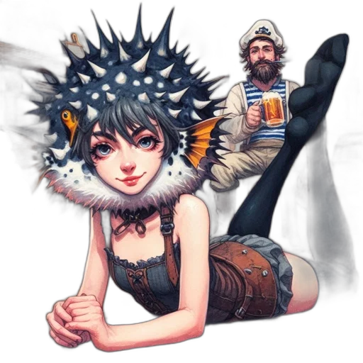 hat, crown, creature, fantasy art transparent PNG cut-out