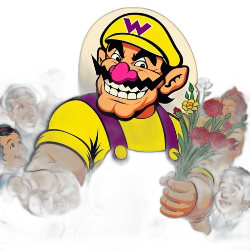 flower, crown, vaporwave, concept art transparent PNG cut-out