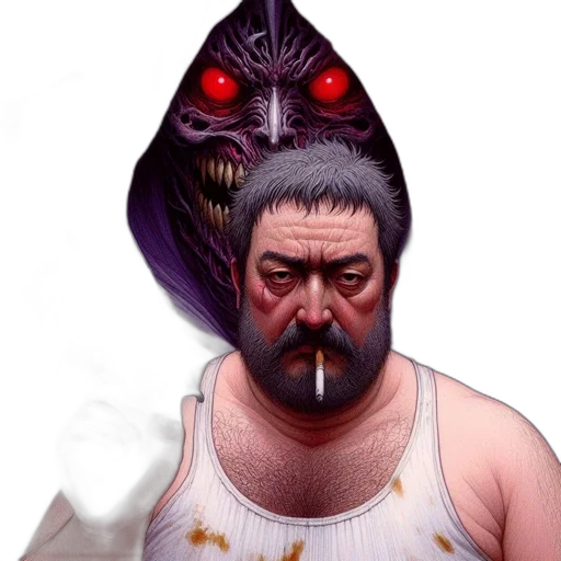 creature, mask, face, staff transparent PNG cut-out
