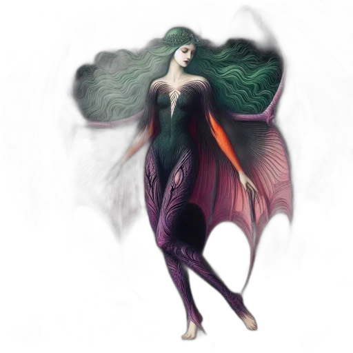 dragon, dress, creature, fantasy art transparent PNG cut-out