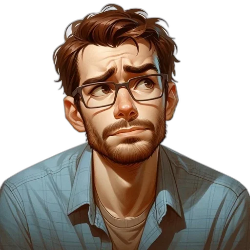 face, staff, comic book art, concept art transparent PNG cut-out