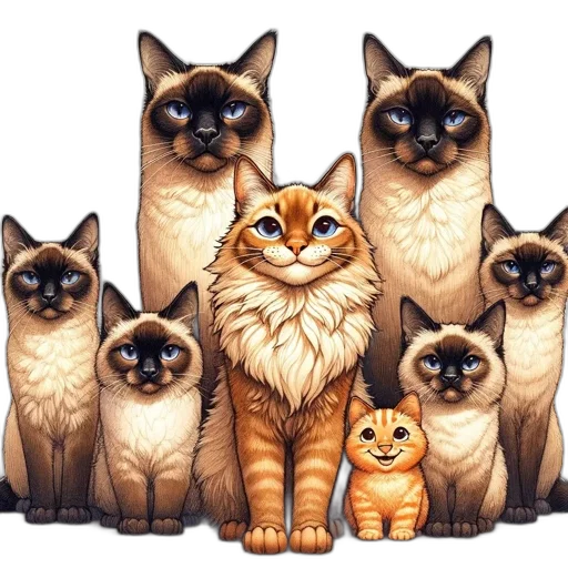staff, animal, oil painting, photorealistic transparent PNG cut-out