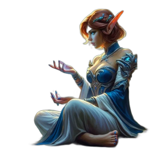 dress, staff, dragon, crown transparent PNG cut-out