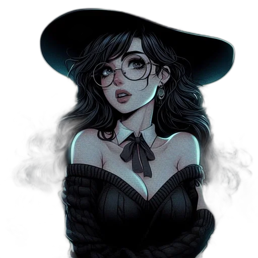 hat, dress, mask, fantasy art transparent PNG cut-out