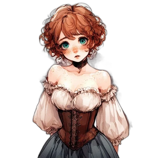 dress, staff, face, crown transparent PNG cut-out